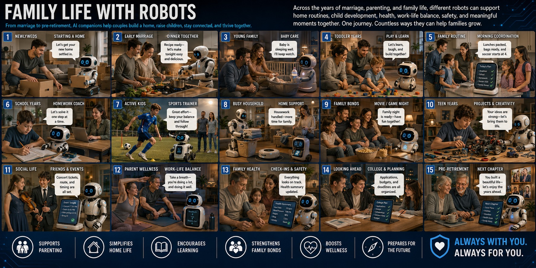 Family life with robots
